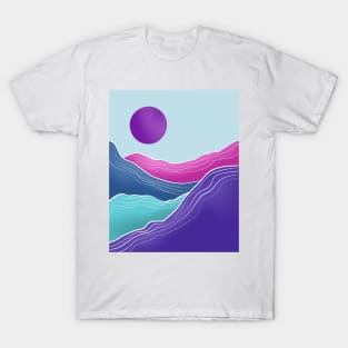 Colorful Abstract Mountains 43 T-Shirt